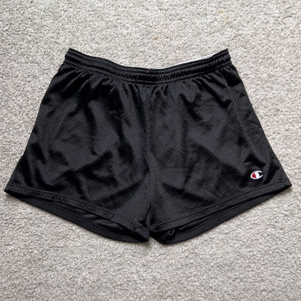 Black Champion Gym Shorts with Elastic Band